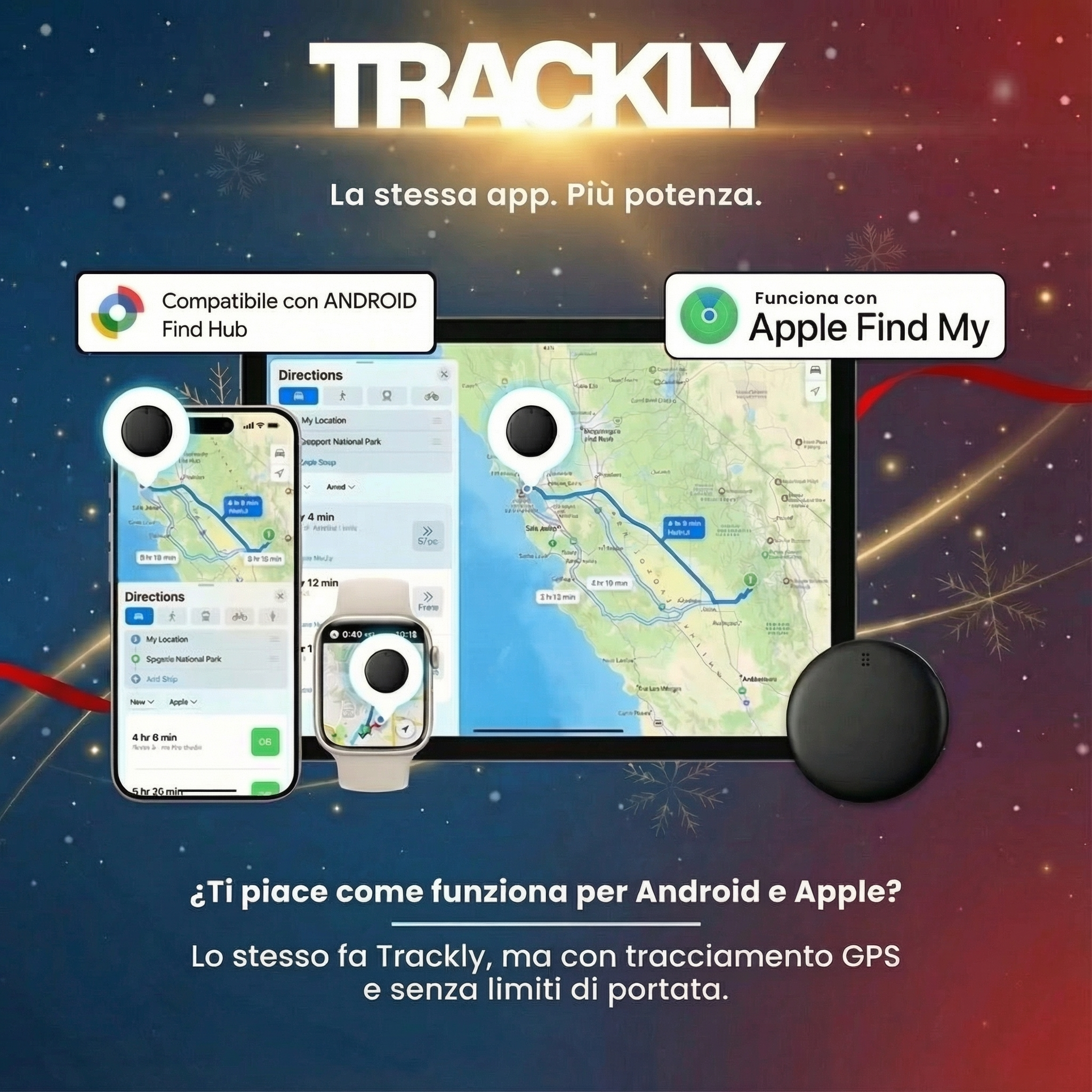 Trackly™ – Non solo un localizzatore GPS per auto. Il tuo trova-tutto.