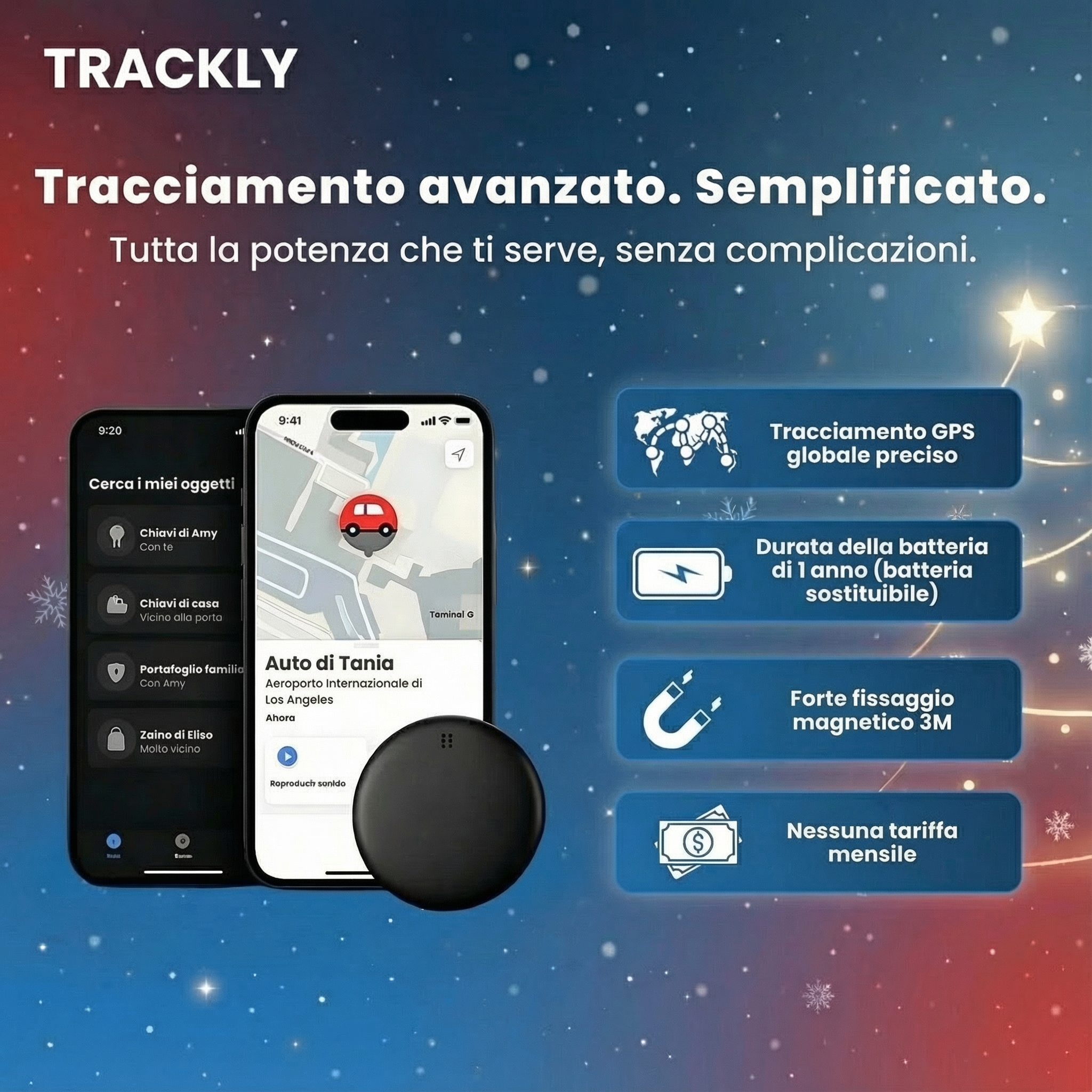 Trackly™ – Non solo un localizzatore GPS per auto. Il tuo trova-tutto.