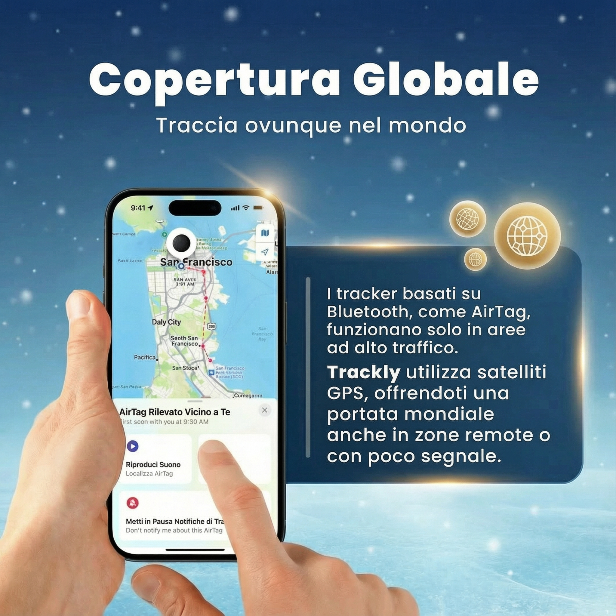 Trackly™ – Non solo un localizzatore GPS per auto. Il tuo trova-tutto.